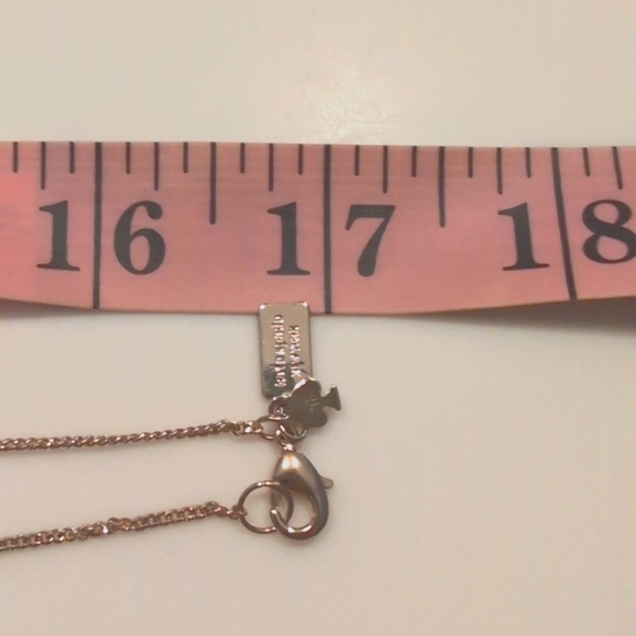 Kate Spade Long Gold Pink Flower Necklace NWOT - Picture 8 of 8